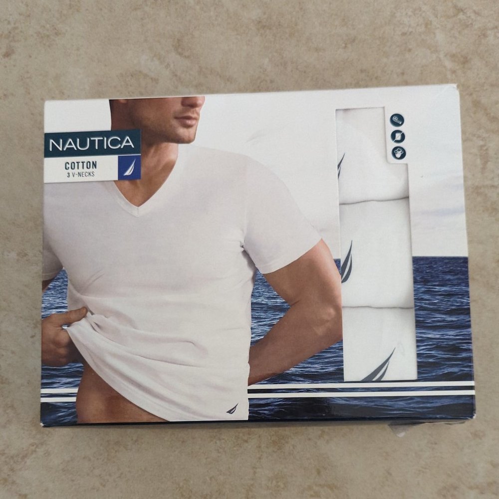 Nautica Cotton V-necks NWT